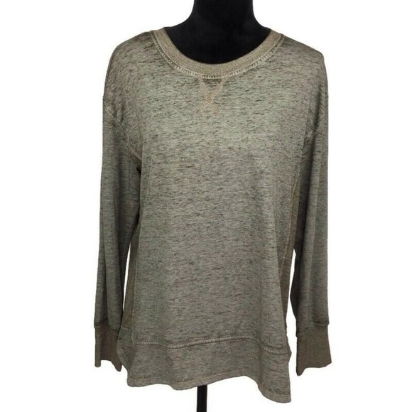 C & C California Women's L Dropped-Shoulder Sweatshirt Bungee Cork Brown NEW $58 - Picture 2 of 5